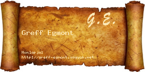 Greff Egmont névjegykártya